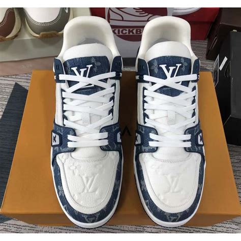 lv sneakers|Lv sneakers blue and white.